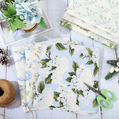 12 Pcs Hydrangea Cotton Fabric Bundles 18 X 22 Inch Watercolor