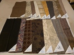 Lot Of 18 Upholstery Drapery Sample Fabric Neutral Colors Crafts Quilts 12″ X 26