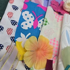 Slow Stitching Lot Fabric Scraps Trim Lace Ribbon Sew 3/4 Lb Junk Journaling