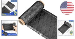 5Ft x 4″ Black Carbon Fiber Cloth – 2×2 Twill Weave for Structural Reinforcement