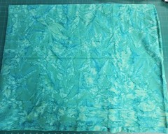 Teal Turquoise Batik Fabric Mottled Watercolor Cotton Quilting 45 x 56