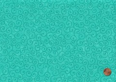 Caribbean Teal Green JELLY ROLL: 20) 2 1/2″ x 44″ Strips, Cotton Fabric, Dups