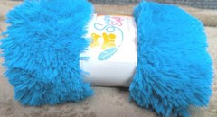 kullaloo Shaggy Blue Faux Fur Fabric 3/4 inch Pile, 20 mm Plush Minky Fabric