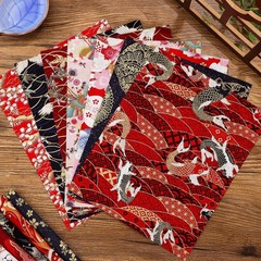 30 Pieces Japanese Style Fabric Squares Fat Quarters Cotton Wrapping Cloth Qu…