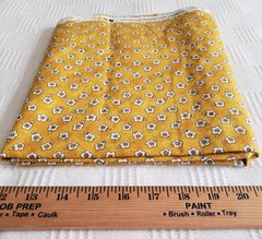 Golden Yellow Floral Fabric 1 Yard Cotton Quilting Calico Print Quilting Treasur