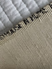 Vintage United Fabrics Silk Blend Scenic Slub Fabric Remnant Country Scene 44×30