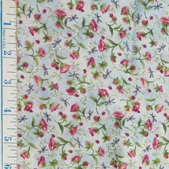 1/3 yd Benartex Carol Endres Fairy Flowers & Baby’s Breath Cotton