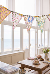 Handmade Floral Indian Block Print Cotton Bunting Reusable Fabric Garland 250 cm