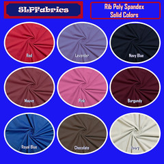 Poly Rayon Spandex Rib Knit-Solid Colors