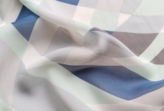 55” Wide Geometric Pattern Natural Mulberry Silk Chiffon Fabric Georgette Silk