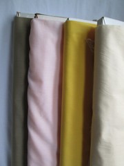 VTG Solid Pale Butternut Yellow Fabric, Lt Weight, Semi Sheer 44″ W BTY