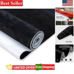Luxury Black Suede Auto Headliner Fabric – 54″ L x 60″ W for DIY Projects