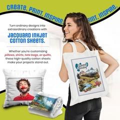 Inkjet Cotton Jacquard Fabric Sheets 8.5×11 – 10 Pack for Crafting & Printing
