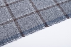 Vintage Windowpane Wool Jacket Fabric – 2m – 100% Pure Wool – 350g Luxury Cloth