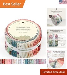 Impressionist Art Inspired Jelly Roll Cotton Strips for Quilting – 44” Length