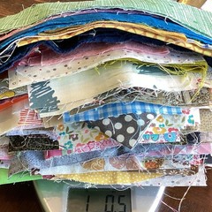 Cotton Quilting Fabric Scraps Lot, Multicolor Assorted Pattern Squares, 1 Pound