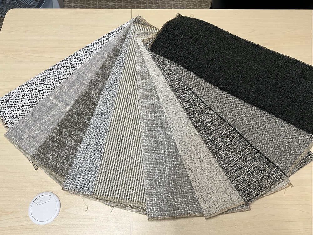 10 Pack Upholstery Samples Grays Ea ~17” X 19”