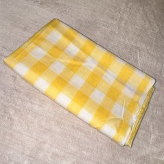 Vintage Fabric Remnant Lot Floral Gingham Solid Cotton Blend Craft Quilting