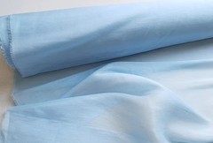 Natural Silk Linen Fabric 54” Wide By Yard Baby Blue Silk Flax Material Slubbed
