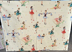 Retro Michael Miller PARTY GIRLS Large Pin Ups CX-1293 Cotton Fabric 32×44″