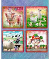 Multi Back To The Farm 36In Panel 36 x 44 In 3 Wishes Fabric