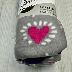 Joann Fabrics Lightweight Blizzard Fleece Gray with Multi Colors 2 Yards