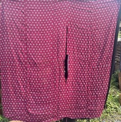 Generic Red Fabric Futon Cover Antique Remake Home Decor