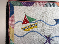 Quilted Wall Hanging 27″ x 19″ Nautical Theme Baby’s Room