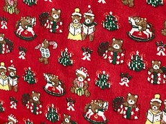 Cotton Fabric Borders for Quilts Christmas Theme 30″ & Santa 15.5″ Bears 1.75Y