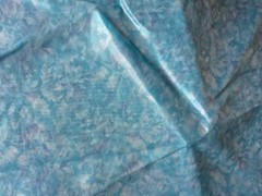 MULTI SHINY BLUE PRINT 100% SHEER POLYESTER FABRIC 60X54 INCHES 1.6 YD