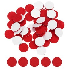 50Pcs Adhesive Felt Circles 1/2″ Round Non-Woven Felt Stickers Red