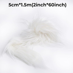 Shaggy Plush Faux Fur Fabric Precut Strips White Fur Fluffy Fuzzy Craft Fur