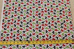 By 1/2 Yd, Red Green & Blue Scotty-Dogs on White Quilt Cotton, Jo-Ann, P3436
