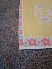 Vintage Pastel Cheater Quilt Fabric Panel 44×18 Swan Cat Dutch Girl Cotton
