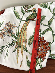 Thibaut Copa Cabana Floral & Birds Cotton Sateen White Fabric Rare Retired BTY