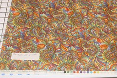 4 Fabric Quilt Material Patterns & Bright Colors Scrap Pieces Colorful Bright