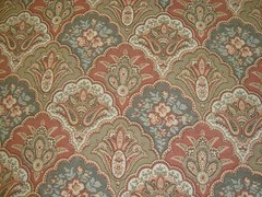 VTG One Yd CYRUS CLARK BANKURA Shell cotton DRAPERY FABRIC 54″ x 36″ (6 left)