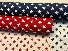 Jacquard Double Face Stars Gobelin Christmas Fabric 55″ wide NAVY BLUE & WHITE