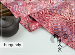 Chinese Japanese Wave Brocade Satin Silky Fabric Dress Clothes Cheongsam DIY