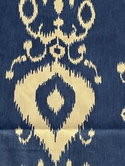 Mill Creek Fabrics Screen Print Cotton Fabric Blue And Off White 118″ x 56″