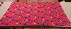 Vintage General Fabrics Company Cotton Fabric Hearts & Flowers Remnants