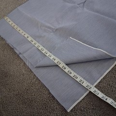 60s G.C. Murphy Co. NOS Fabric Remnant 6Y 45″ x 216″ Blue White Ticking Hickory