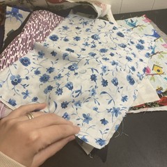 Quilting Squares Rectangular Precut Deer Blue Flowers Birds Solids Cotton Green