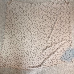 Vintage Western Ranch Brand Logo Print Fabric Square in Light Gray