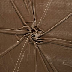 Luxury Stretchy Shiny Velvet Fabric Material – SAND