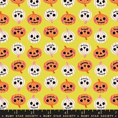 4 Fat Quarters Ruby Star Society “Freaky Familiars” Halloween Quilt Cotton