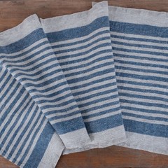 100% linen fabric 340gsm French grey green stripes grain sack vintage linen flax