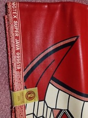 Orientar Kingtex Super Java Original Cotton Fabric Black Red 6Yds African Print