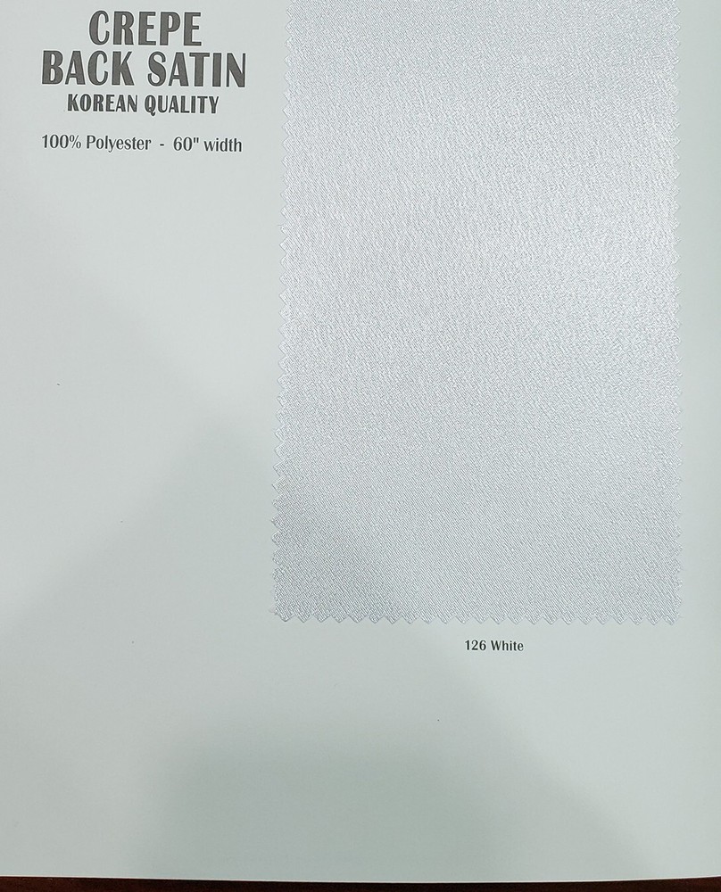 Crepe Back Satin Bridal Fabric Drapery Soft 60″ Inches By the Yard Crepeback