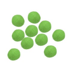 Wool Felt Balls Beads Woolen Fabric 2cm 20mm Green for Home Crafts 10Pcs